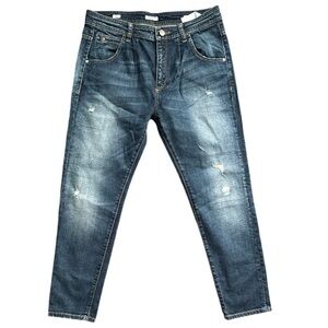 Miss Sixty 60 Bea Ankle Crop Jeans Womens Size 29 Blue Distressed Dark Wash